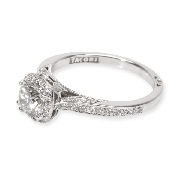 Engagement Ring Platinum Tacori Dantela Halo Diamond Engagement Ring in Platinum IGI Certified G SI2