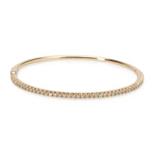 Tiffany Co Metro Diamond Bangle in 18K Yellow Gold 067 CTW Loewe Puzzle Small Shoulder Bag Sand Beige