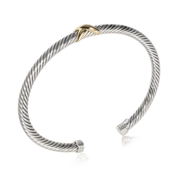 105697 pv David Yurman Cable Collection Cuff in 18K Yellow GoldSterling Silver