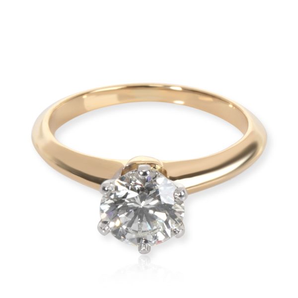 Tiffany Co Solitaire Diamond Engagement Ring in 18K Yellow Gold 085 ct Tiffany Co Solitaire Diamond Engagement Ring in 18K Yellow Gold 085 ct