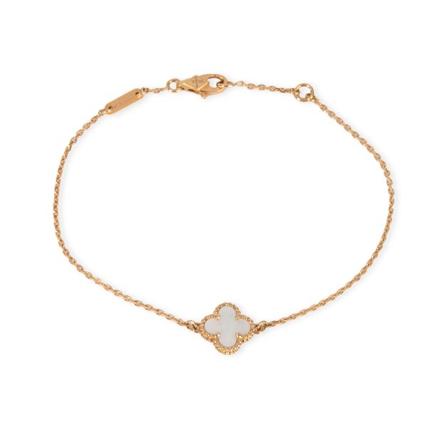 Van Cleef Arpels Sweet Alhambra Mother Of Pearl Bracelet in 18K Rose Gold Van Cleef Arpels Sweet Alhambra Mother Of Pearl Bracelet in 18K Rose Gold