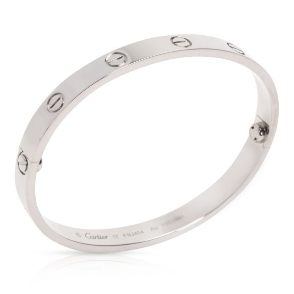 105818 pv Cartier Love Bracelet in 18K White Gold Size 17