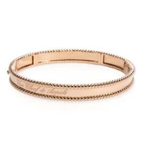 Van Cleef Arpels Perlée Signature Bracelet in 18K Rose Gold Medium Model LOUIS VUITTON Ecran Bijoux Pouch Jewelry Case M48227 Epi Red