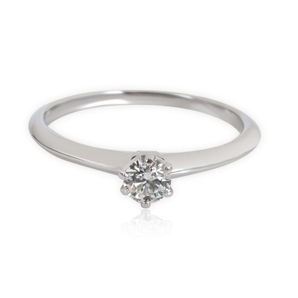 Tiffany Co Solitaire Diamond Engagement Ring in Platinum D VS1 026 CTW Tiffany Co Solitaire Diamond Engagement Ring in Platinum D VS1 026 CTW