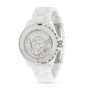 Chanel Graffiti H5239 Womens Watch in Ceramic Chanel White Caviar Quilted Grand Shopping Tote