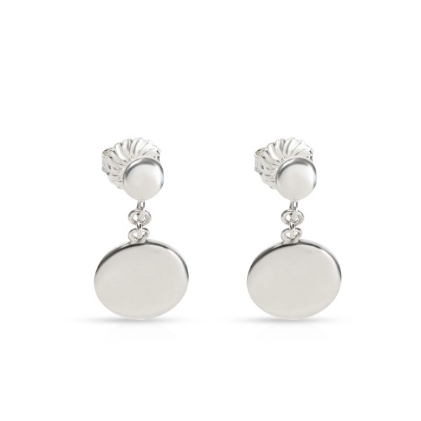 Tiffany Co Disc Drop Earring in Sterling Silver Tiffany Co Disc Drop Earring in Sterling Silver