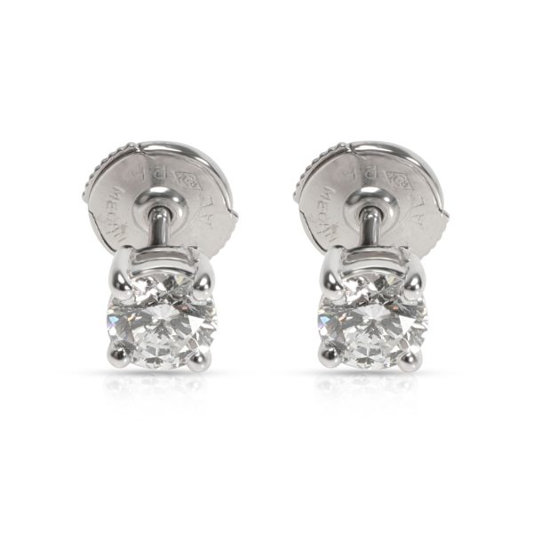 Four Prong Diamond Stud Earring in Platinum F G VS 1 CTW Four Prong Diamond Stud Earring in Platinum F G VS 1 CTW