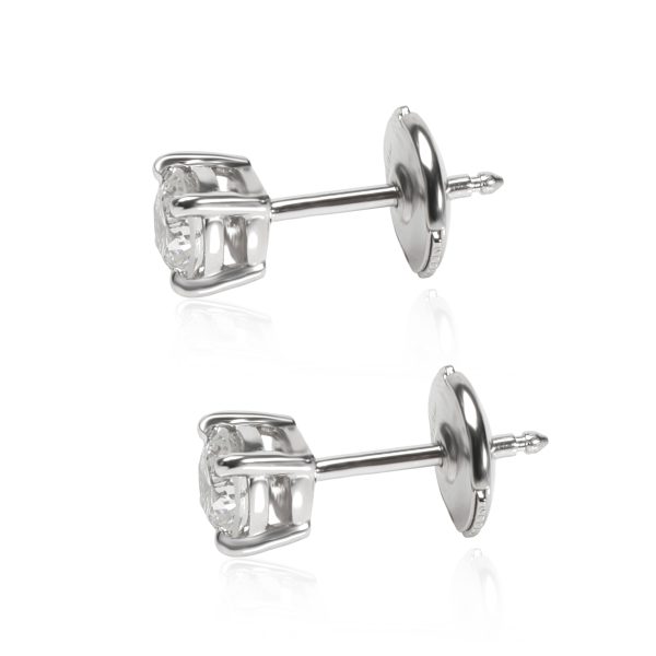 106208 sv Four Prong Diamond Stud Earring in Platinum F G VS 1 CTW