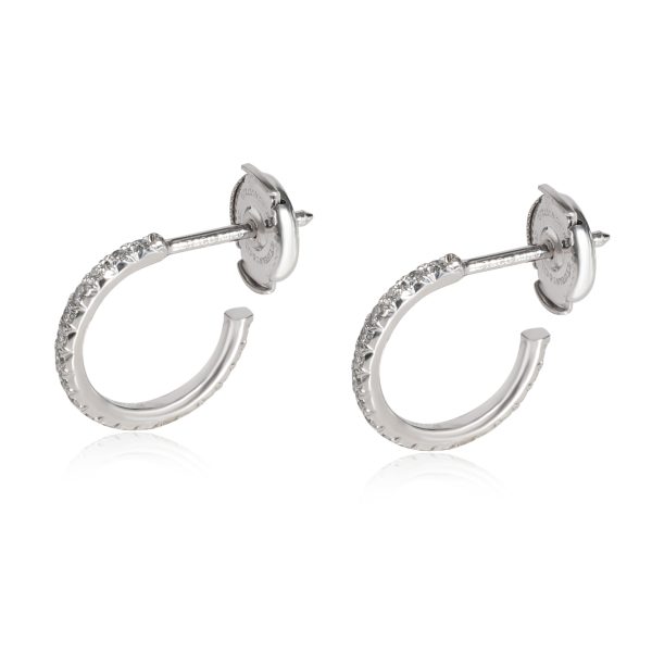 106218 sv 0118230c 8aa8 4500 8f27 2d6a2fe84465 Tiffany Co Metro Diamond Hoop Earring in 18K White Gold 053 CTW