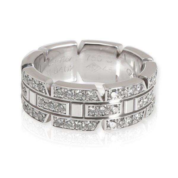 Rings Cartier Tank Francaise Diamond Band in 18K White Gold 044 CTW