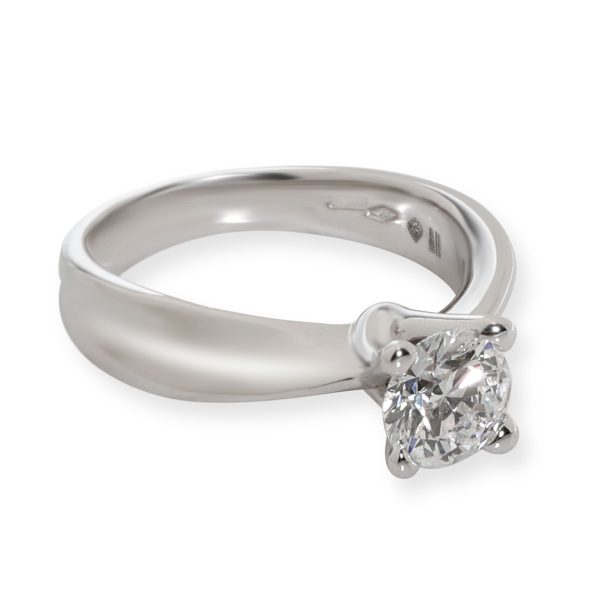 Engagement Ring White Gold Simon G Diamond Engagement Ring in 18K White Gold GIA Certified D VS1 091 CTW