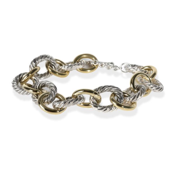 David Yurman Cable Link Bracelet in 18K Yellow GoldSterling Silver David Yurman Cable Link Bracelet in 18K Yellow GoldSterling Silver