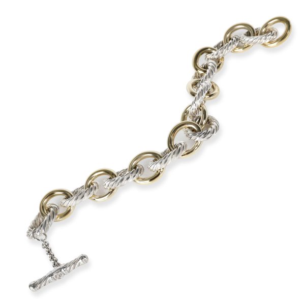 106372 pv ec087c00 6ad7 4cfe a9d5 fe0a36ac4d47 David Yurman Cable Link Bracelet in 18K Yellow GoldSterling Silver