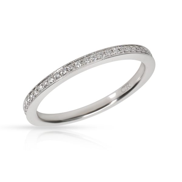 White Gold Band Catherine Ryder Diamond Wedding Band in 18K White Gold 016 CTW