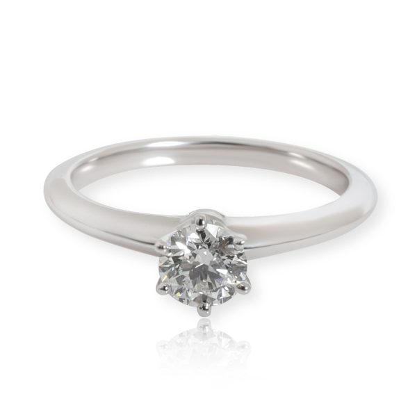 Tiffany Co Solitaire Diamond Engagement Ring in Platinum I VVS2 047 CTW Tiffany Co Solitaire Diamond Engagement Ring in Platinum I VVS2 047 CTW