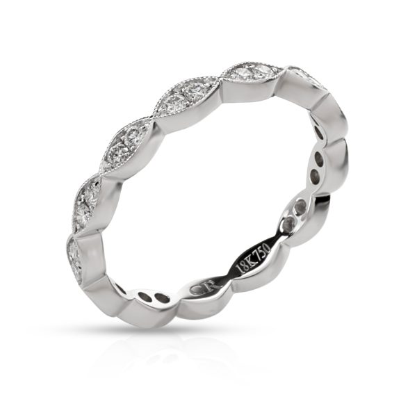 myGemma Catherine Ryder Ribbon Diamond Eternity Band in 18K White Gold 036 CTW