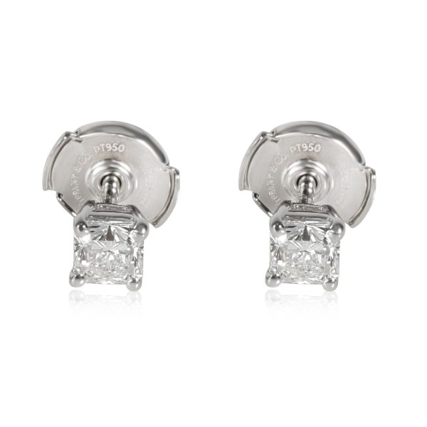 Tiffany Co Lucida Diamond Stud Earring in Platinum E VS1 071 CTW Tiffany Co Lucida Diamond Stud Earring in Platinum E VS1 071 CTW