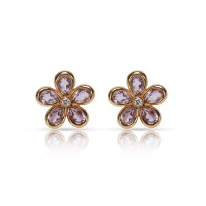 Tiffany Co Tiffany Enchant Diamond Amethyst Earrings in 18K Rose Gold 003 CT Maison Margiela 5AC Shoulder Bag Large Calf Leather Brown