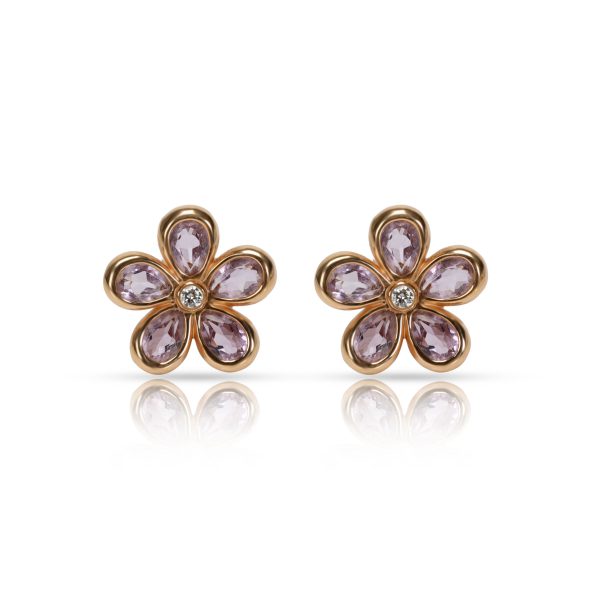 Tiffany Co Tiffany Enchant Diamond Amethyst Earrings in 18K Rose Gold 003 CT Tiffany Co Tiffany Enchant Diamond Amethyst Earrings in 18K Rose Gold 003 CT