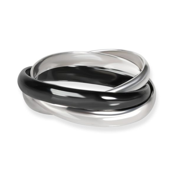 Ring White Gold Cartier Trinity Ceramic Ring in 18K White Gold