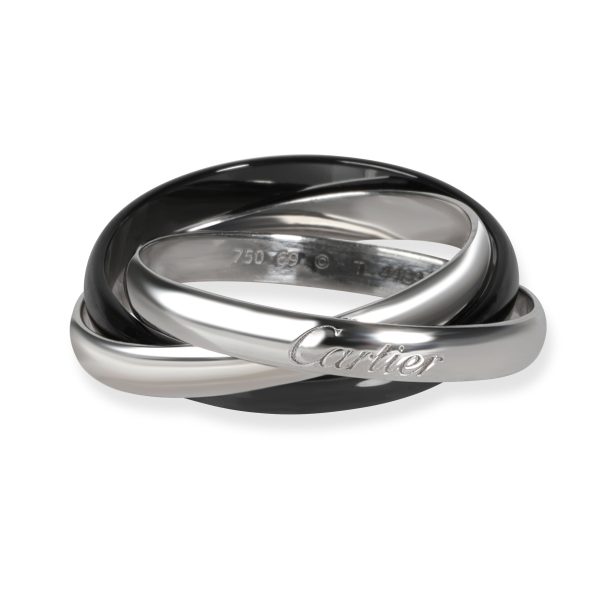 Rings Cartier Trinity Ceramic Ring in 18K White Gold