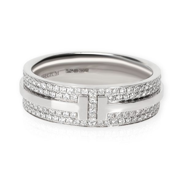 Tiffany T Wide Pave Diamond Ring in 18k White Gold 058 CTW Tiffany T Wide Pave Diamond Ring in 18k White Gold 058 CTW