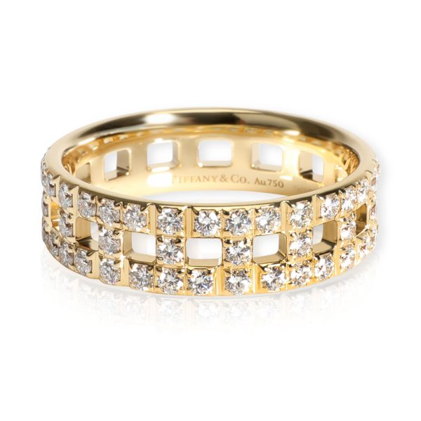 Tiffany Co Tiffany T True Wide Ring with Diamonds in 18K Yellow Gold 099 CTW Tiffany Co Tiffany T True Wide Ring with Diamonds in 18K Yellow Gold 099 CTW