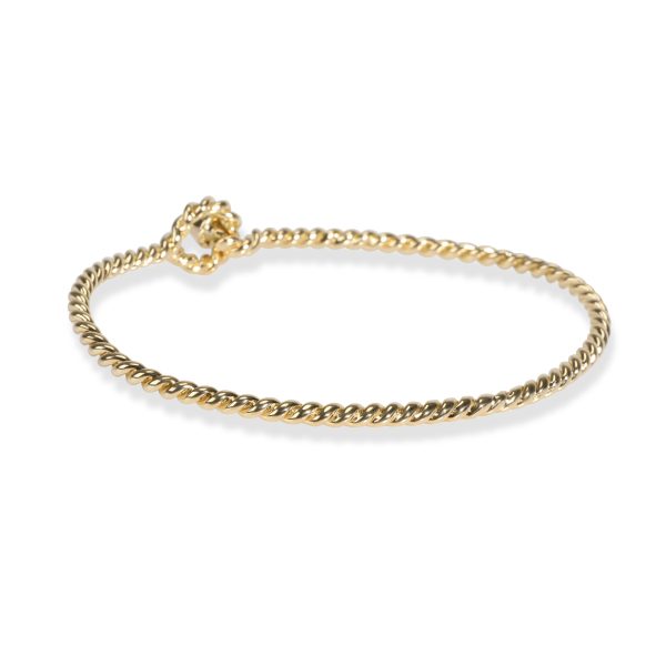 106483 bv Tiffany Co Rope Twist Diamond Bangle in 18K Yellow Gold 010 CTW