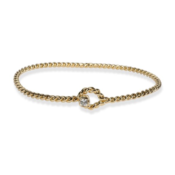 Tiffany Co Rope Twist Diamond Bangle in 18K Yellow Gold 010 CTW Tiffany Co Rope Twist Diamond Bangle in 18K Yellow Gold 010 CTW