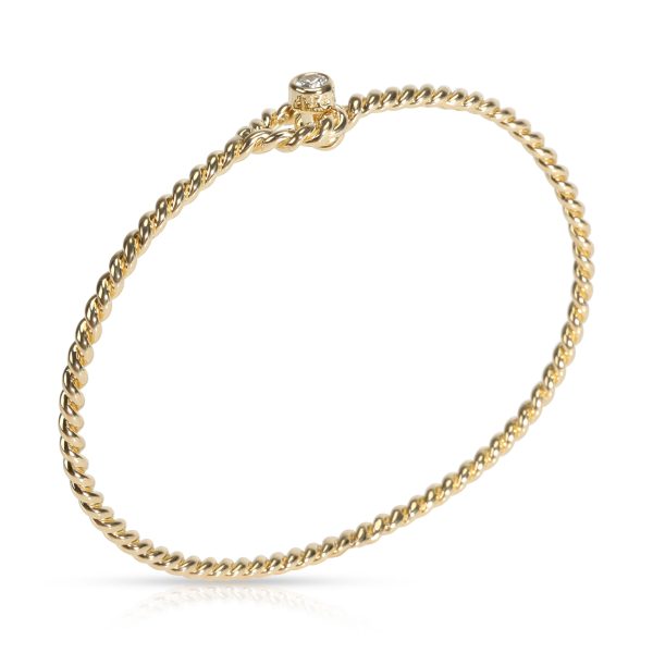 106483 pv Tiffany Co Rope Twist Diamond Bangle in 18K Yellow Gold 010 CTW