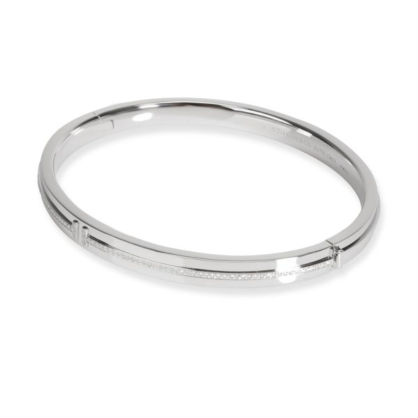 106488 sv Tiffany Co T Diamond Bangle in 18K White Gold 017 CTW