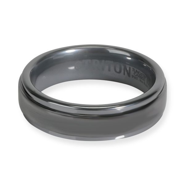 myGemma Mens Ring in Tungsten Triton Carbide Mens Band