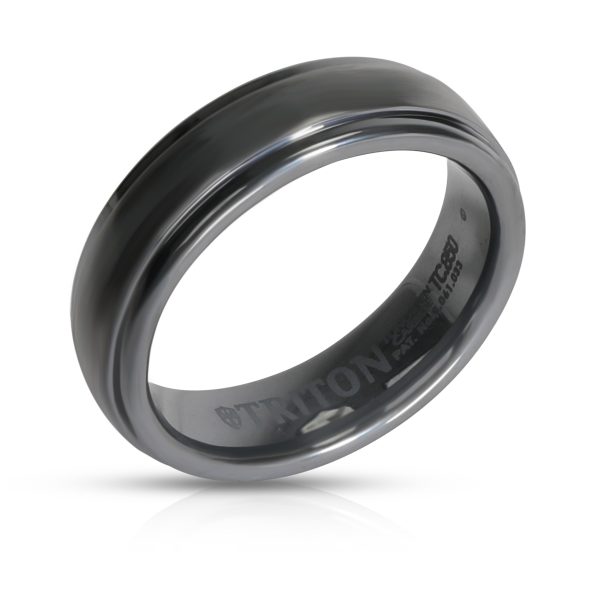 Mens Ring Tungsten Carbide Mens Ring in Tungsten Triton Carbide Mens Band