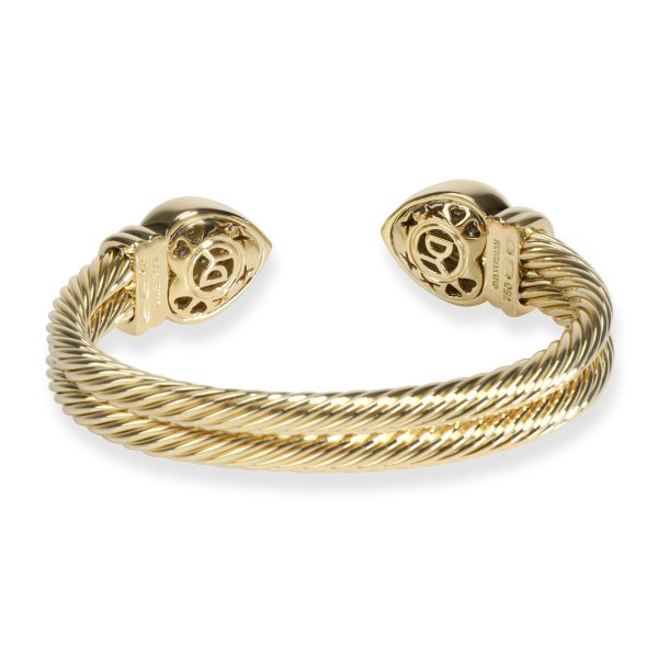 106520 bv 90e8cd36 c24e 4c17 b83d 76e1fc27a663 David Yurman Cable Diamond Heart Bracelet in 18K Yellow Gold 060 CTW