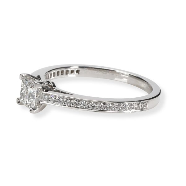 Platinum Engagement Ring Tiffany Co Diamond Engagement Ring in Platinum E VS1 052 CTW