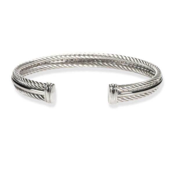 106614 bv David Yurman Diamond Bracelet in 14K White GoldSterling Silver 033 CTW