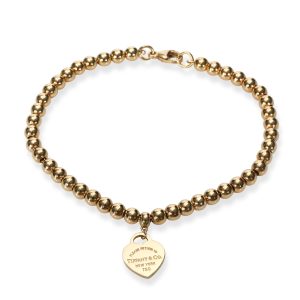 Return to Tiffany Bead Bracelet in 18K Yellow Gold Louis Vuitton Monogram Empreinte Long Wallet Noir Tortoiseshell