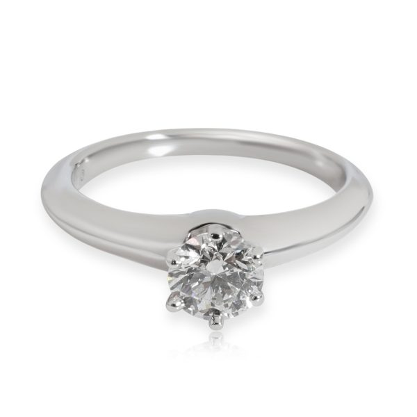 Tiffany Co Solitaire Diamond Engagement Ring in Platinum G VS2 059 CTW Tiffany Co Solitaire Diamond Engagement Ring in Platinum G VS2 059 CTW