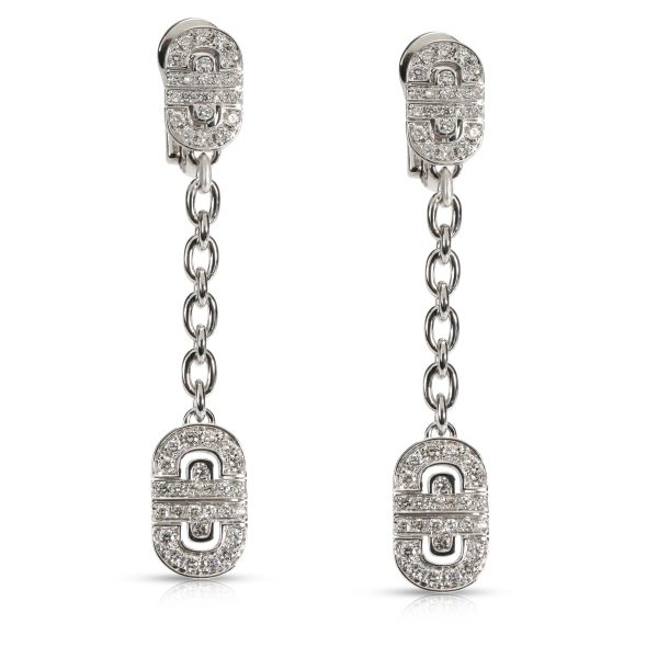 Bulgari Parentesi Diamond Drop Earrings in 18K White Gold 100 CTW Bulgari Parentesi Diamond Drop Earrings in 18K White Gold 100 CTW