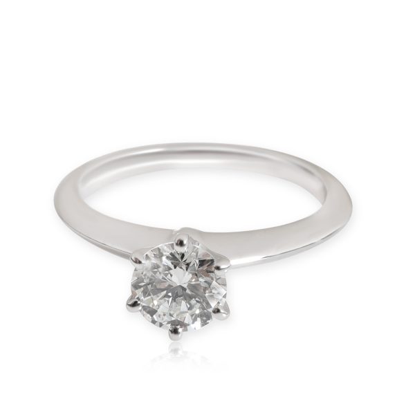 Rings Tiffany Co Diamond Solitaire Ring in Platinum I VS1 076 CTW