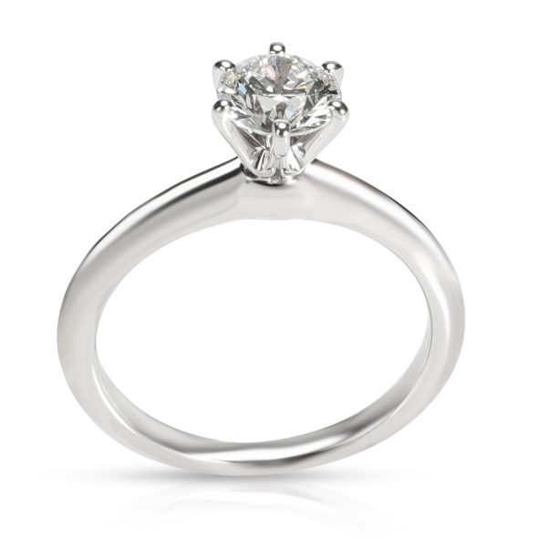 Platinum Solitaire Ring Tiffany Co Diamond Solitaire Ring in Platinum I VS1 076 CTW