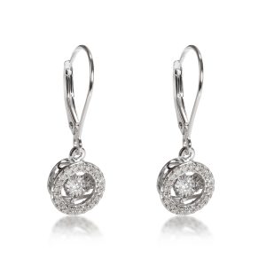 Diamond Drop Earrings in 10K White Gold 015 CTW Cart