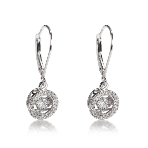 Diamond Drop Earrings in 10K White Gold 015 CTW Diamond Drop Earrings in 10K White Gold 015 CTW