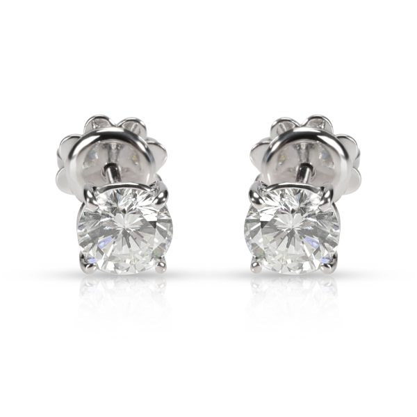 Diamond Stud Earring in 18K White Gold HI VS2 130 CTW Diamond Stud Earring in 18K White Gold HI VS2 130 CTW