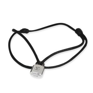 Louis Vuitton Tone Lockit Cord Bracelet in Sterling Silver Louis Vutton Back Armande Pack Bag Noir