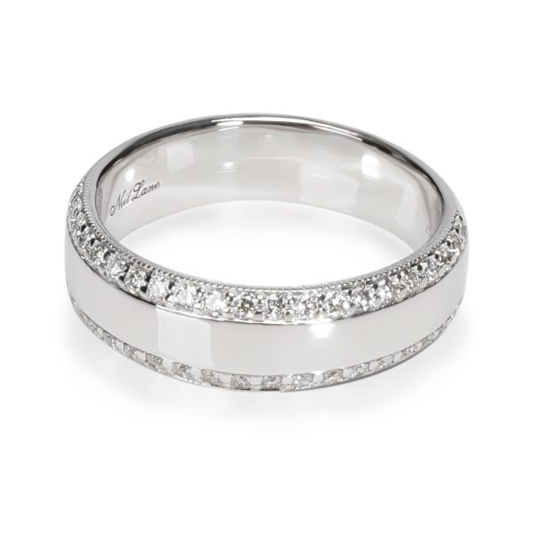 Neil Lane Neil Lane Mens Diamond Wedding Band in 14KT White Gold 05 CTW