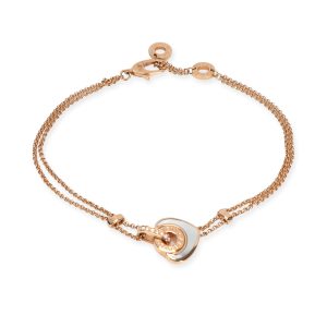 Bulgari Cuore Diamond Bracelet in 18KT Rose Gold 006 CTW Salvatore Ferragamo Gancini Leather Shoulder Bag Brown