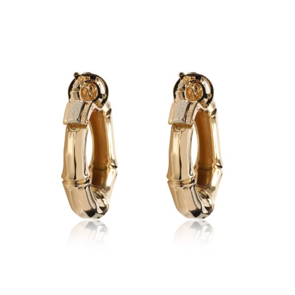 106995 bv eec7f877 3e31 4905 b538 f2bce124c72b Vintage Cartier Bamboo Hoops Earrings in 18K Yellow Gold