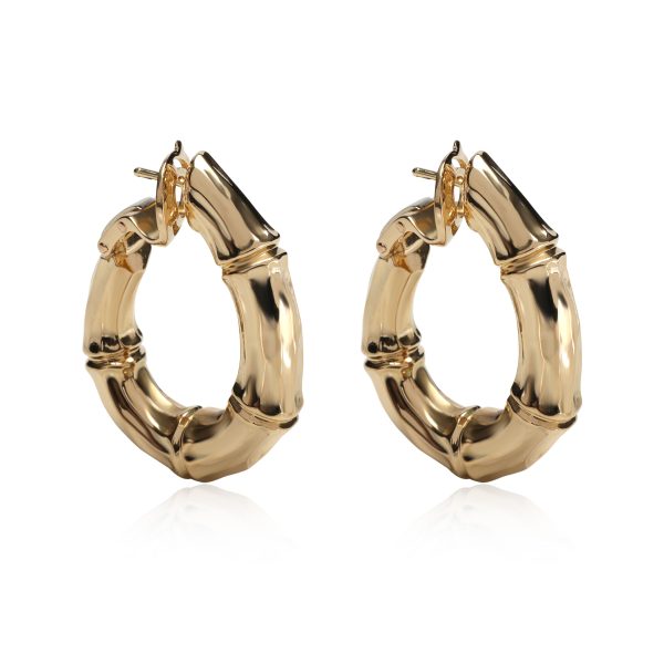 106995 sv 6b79aef6 7957 4881 919c 53ea1b7ecad0 Vintage Cartier Bamboo Hoops Earrings in 18K Yellow Gold