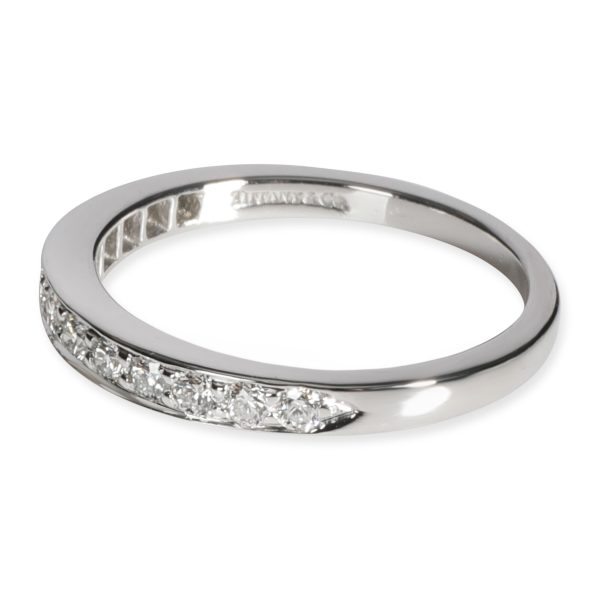 Platinum Band Tiffany Co Diamond Wedding Band in Platinum 033 CTW